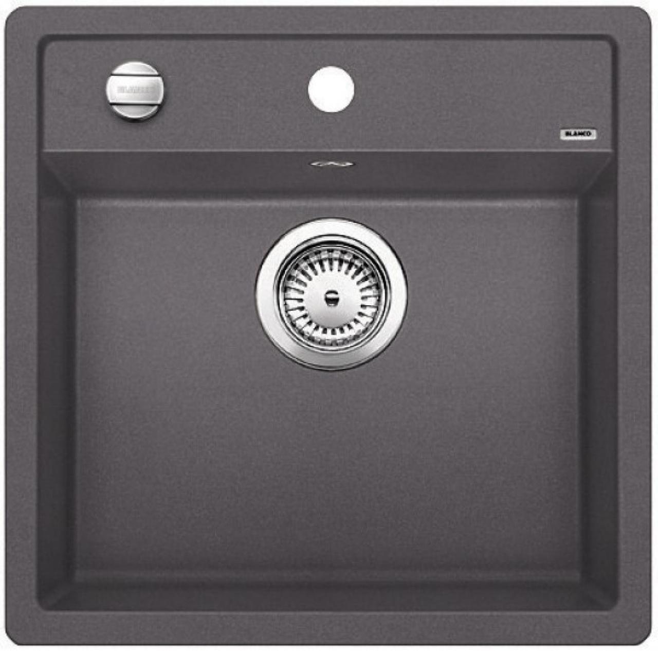 Врезная кухонная мойка Blanco Dalago 5 Silgranit PuraDur 51.5х51см искусственный гранит темная скала