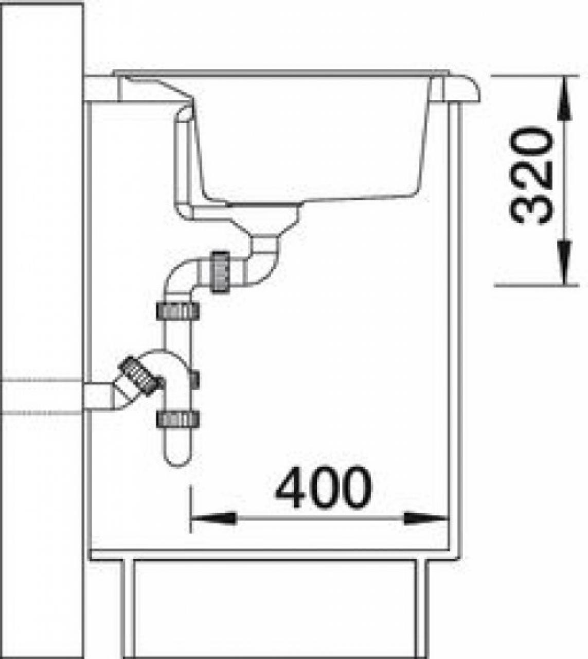 Врезная кухонная мойка Blanco Dalago 8 Silgranit PuraDur 81.5х51см искусственный гранит антрацит