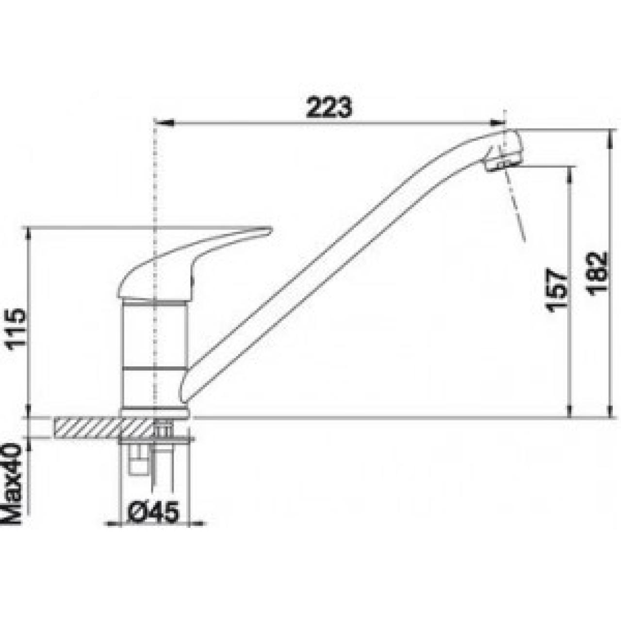 Смеситель для кухни (мойки) Blanco Daras (гранит) однорычажный жемчужный