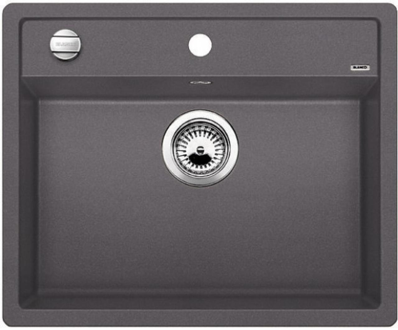 Врезная кухонная мойка Blanco Dalago 6 Silgranit PuraDur 61.5х51см искусственный гранит темная скала