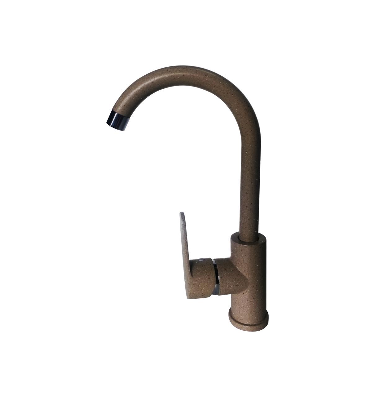 Смеситель для кухни (мойки) LEX Tanaro M однорычажный мрамор Chocolate коричневый