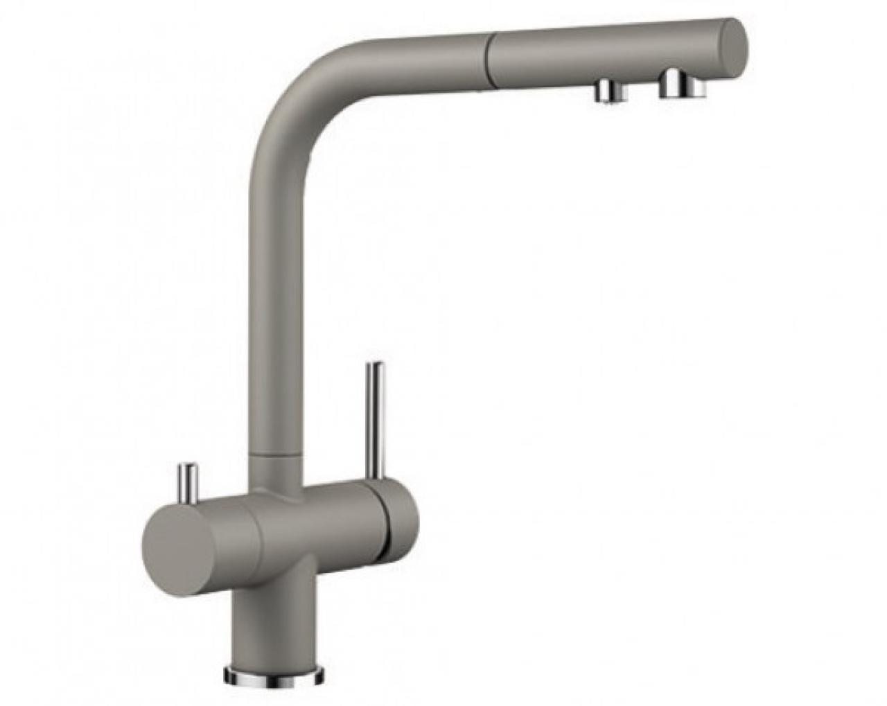 Однорычажный смеситель для кухни (мойки) Blanco Fontas-S II (гранит) серый беж