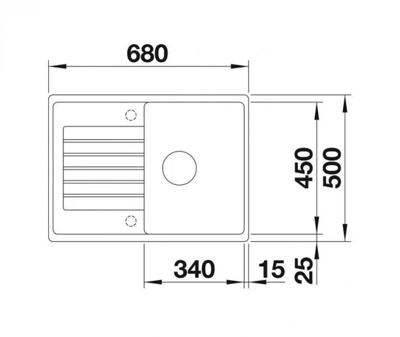Врезная кухонная мойка Blanco Zia 45S Compact 68х50см искусственный гранит антрацит