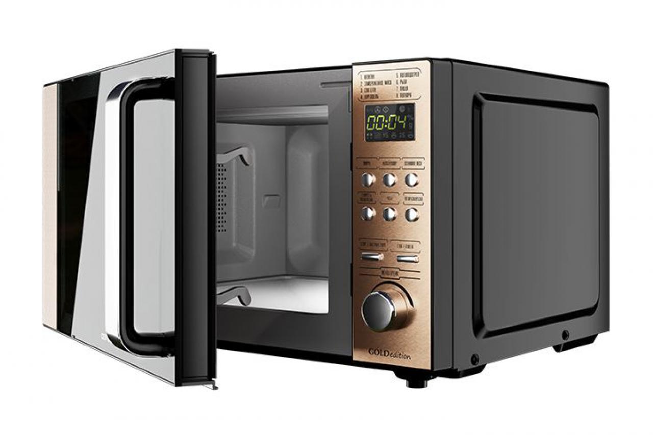 Микроволновая печь CENTEK CT-1574 черный/золото