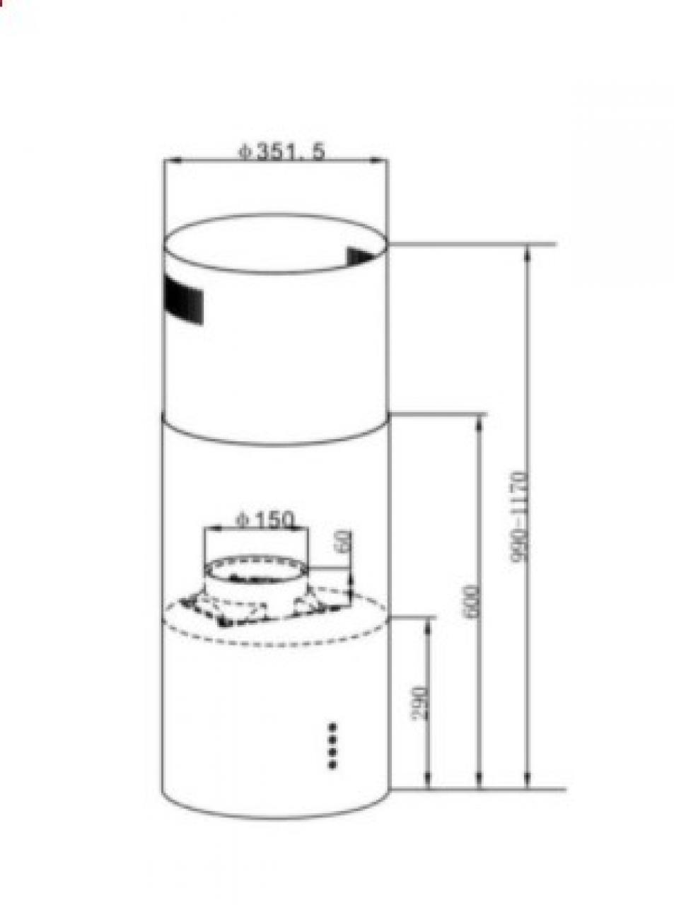 Вытяжка островная HOMSair ART 1050IS 35 черный