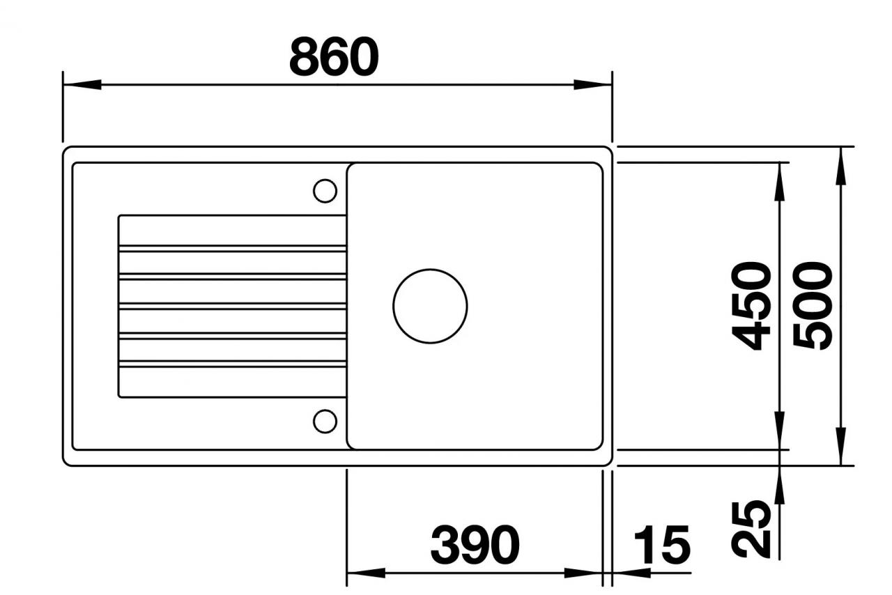 Врезная кухонная мойка Blanco Zia 5S Silgranit PuraDur 86х50см искусственный гранит черный