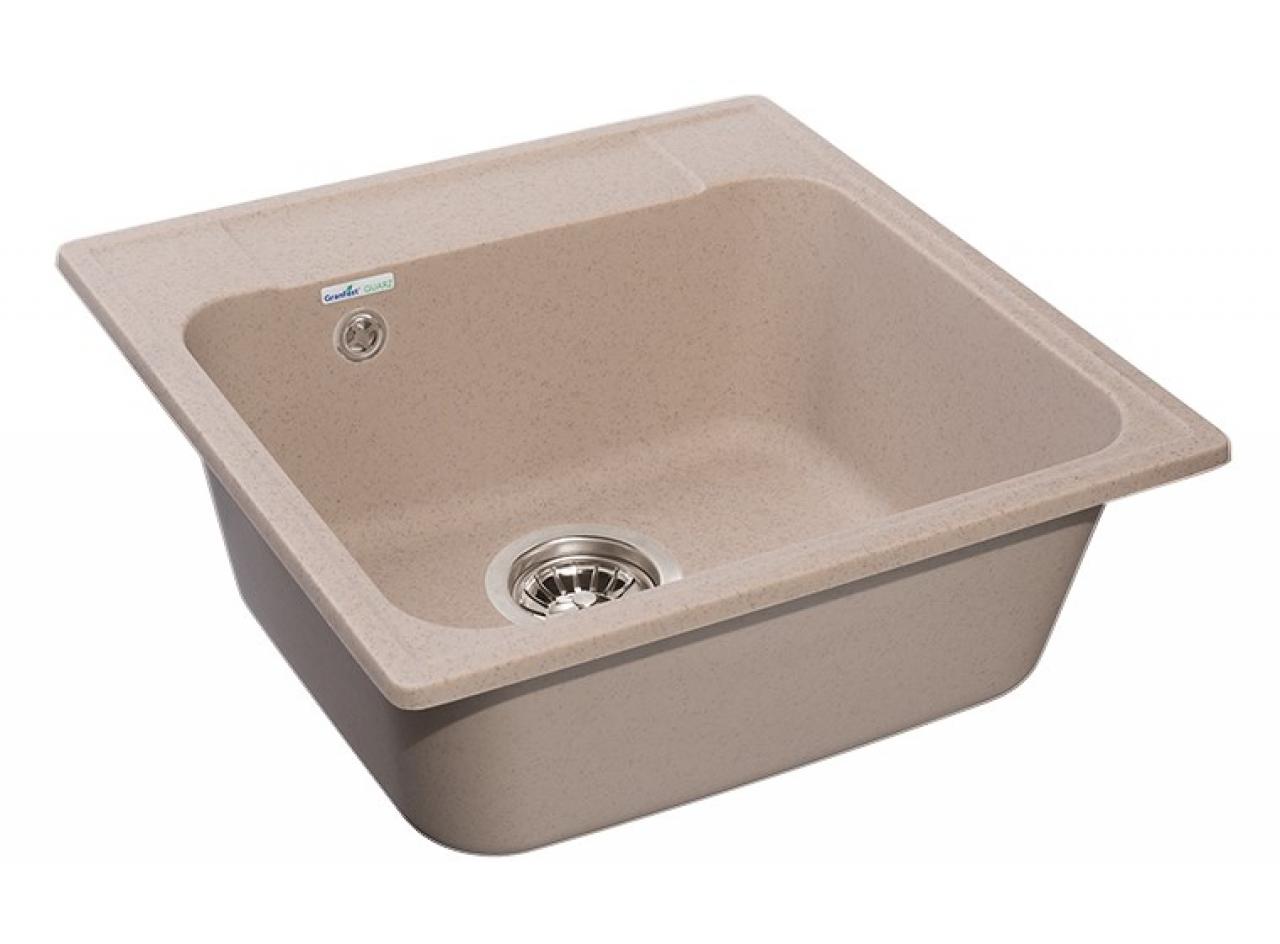 Врезная кухонная мойка 47.8 см GranFest Quarz GF-Z48 песок