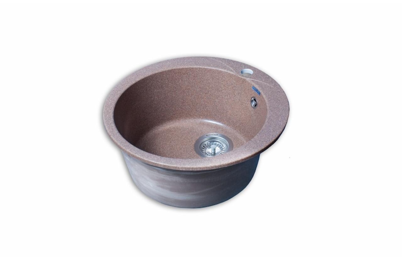 Врезная кухонная мойка 47 см GranFest Rondo GF-R480 терракот
