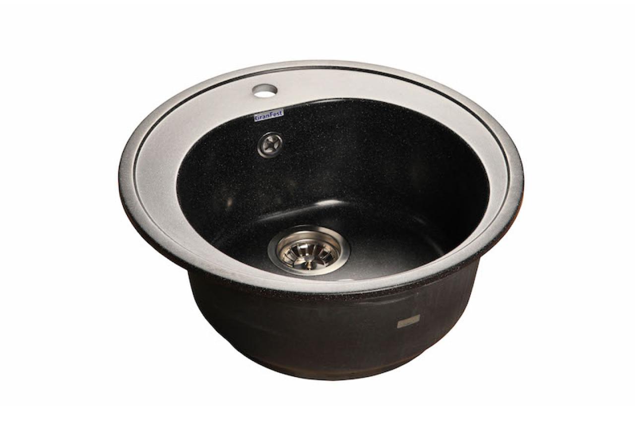 Врезная кухонная мойка 50.8 см GranFest Rondo GF-R510 черный