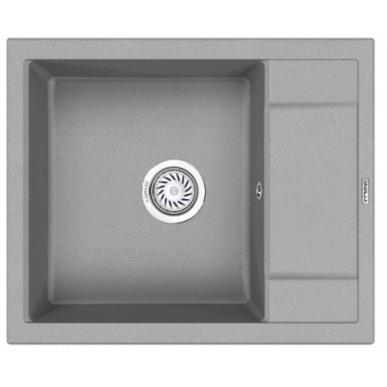 Врезная кухонная мойка 60 см GRANULA 6002 базальт