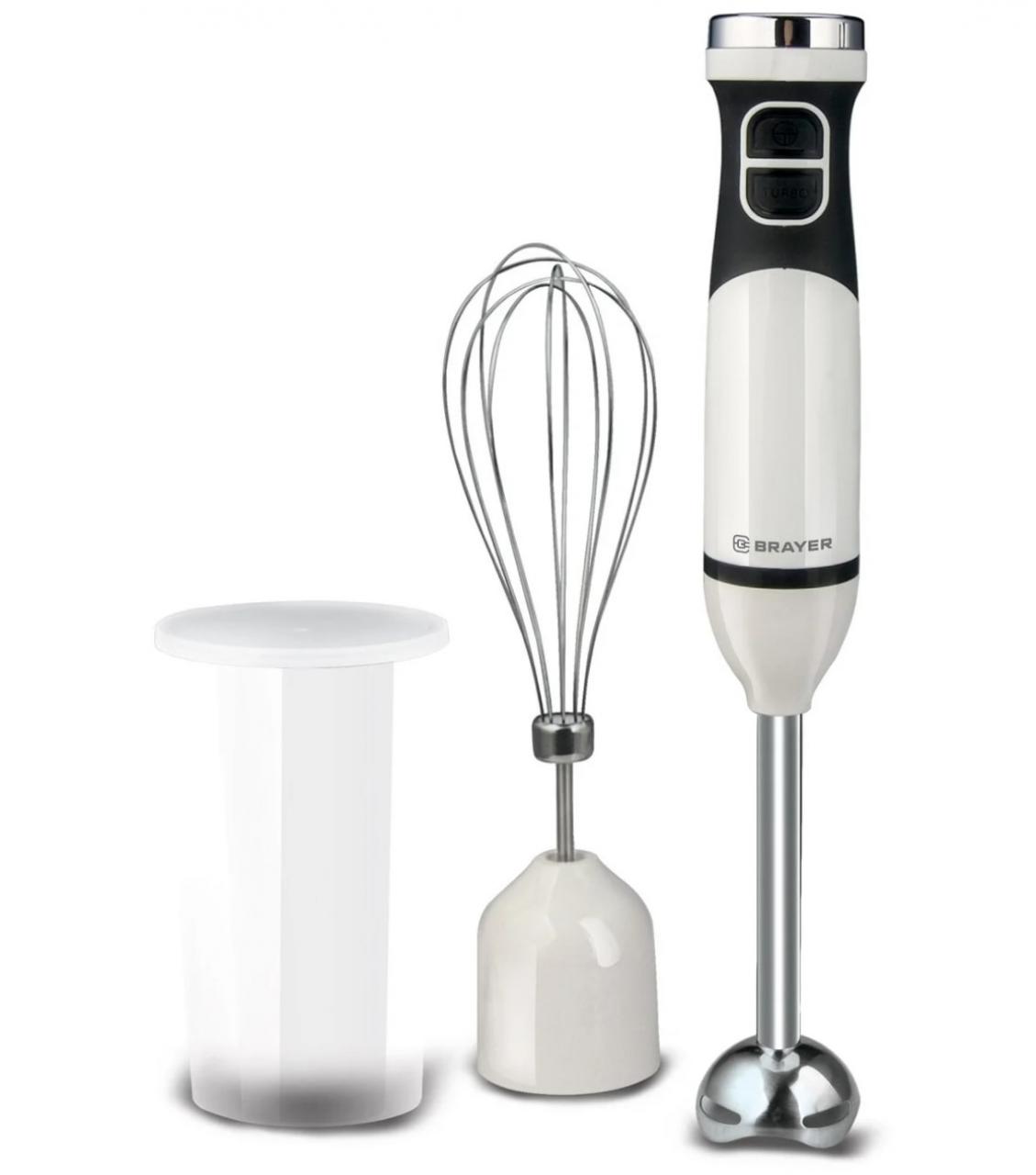 Погружной блендер BRAYER BR1243, белый/черный