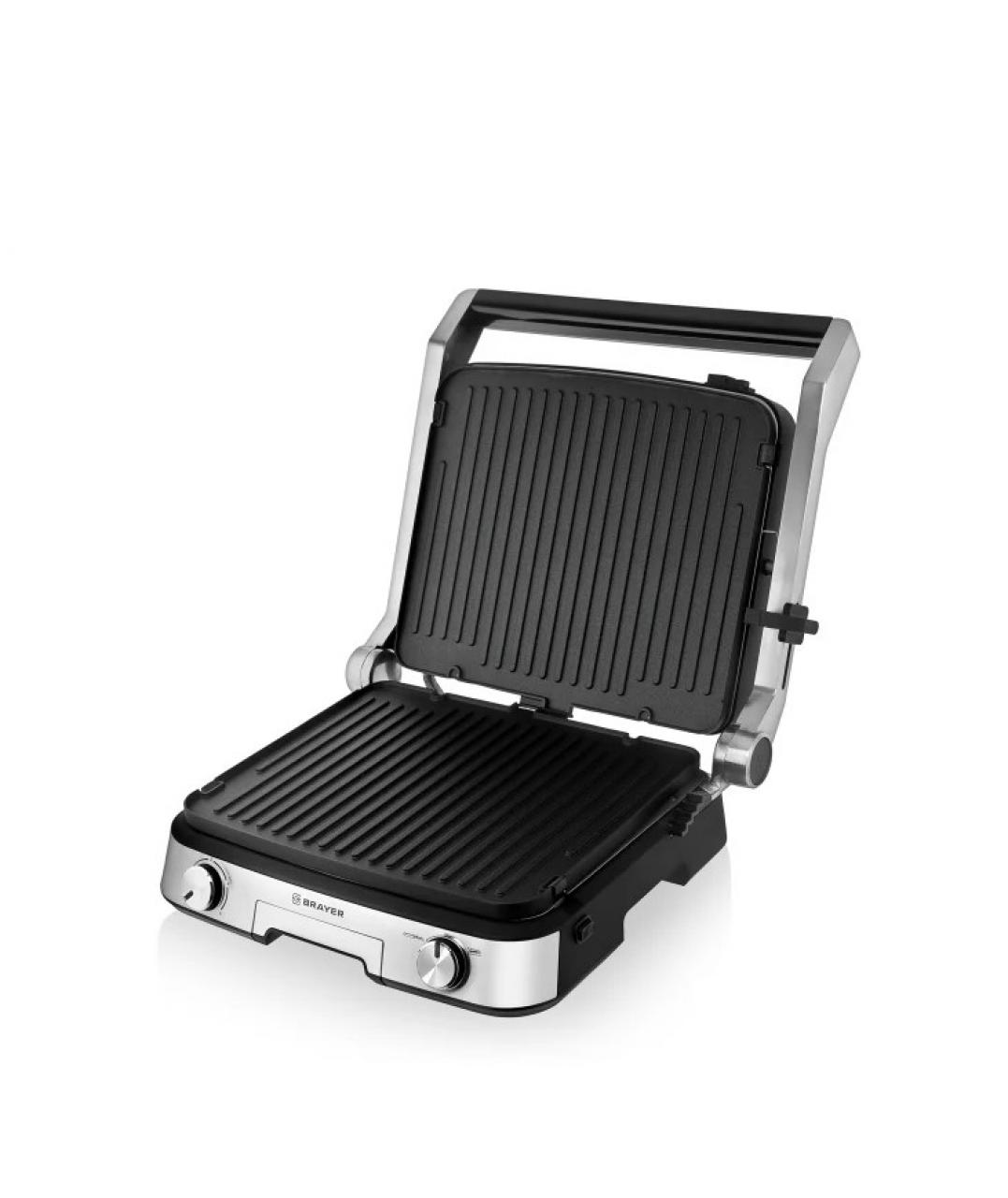 Гриль BRAYER BR2001, черный/серебристый