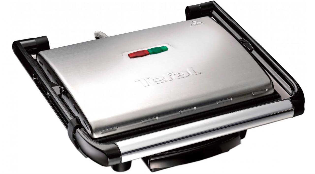 Гриль Tefal Inicio GC241D, серебристый/черный