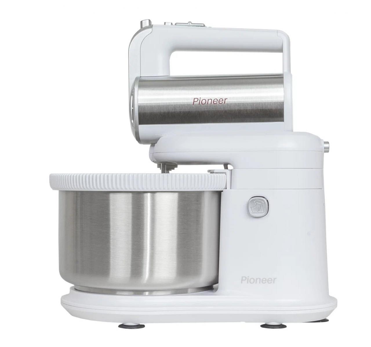 Миксер Pioneer MX345 белый/серебристый