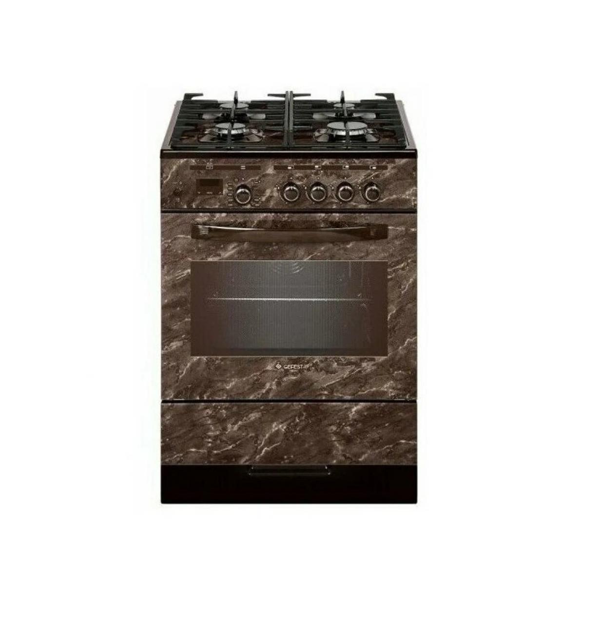 Кухонная плита газовая GEFEST 6500-03 0054 коричневый мрамор