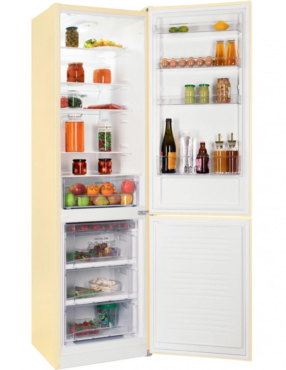 Холодильник NORDFROST NRB 164NF Me двухкамерный мрамор бежевый