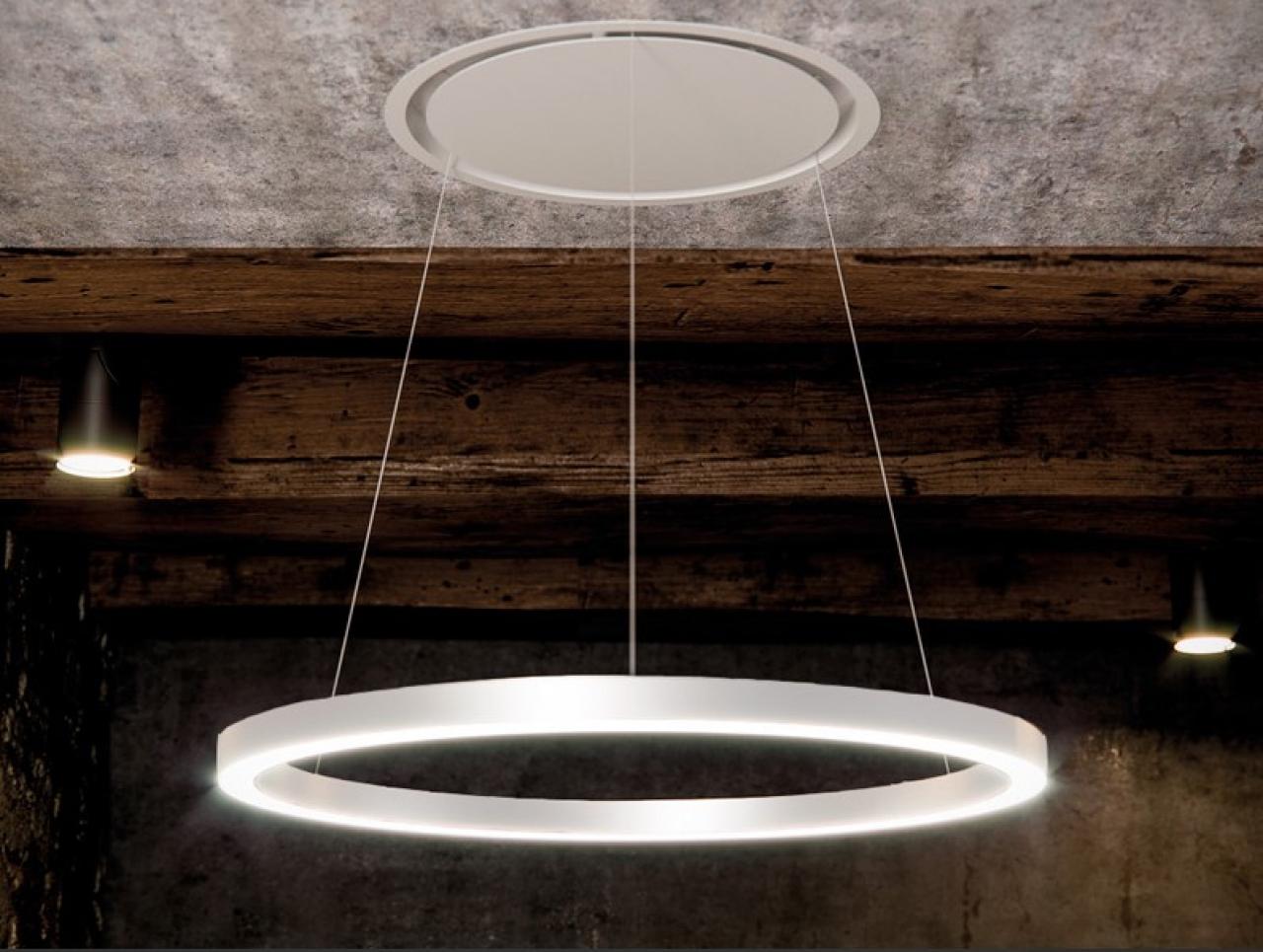 Вытяжка островная Pando SKYRING/54 BLANCO V.1130 ECO PLUS