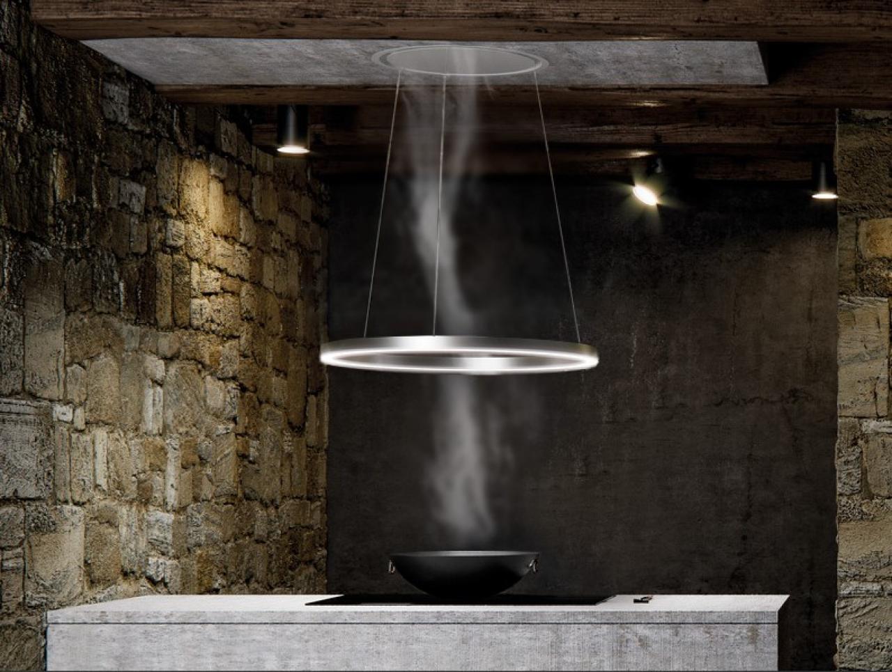 Вытяжка островная Pando SKYRING/54 BLANCO V.1130 ECO PLUS