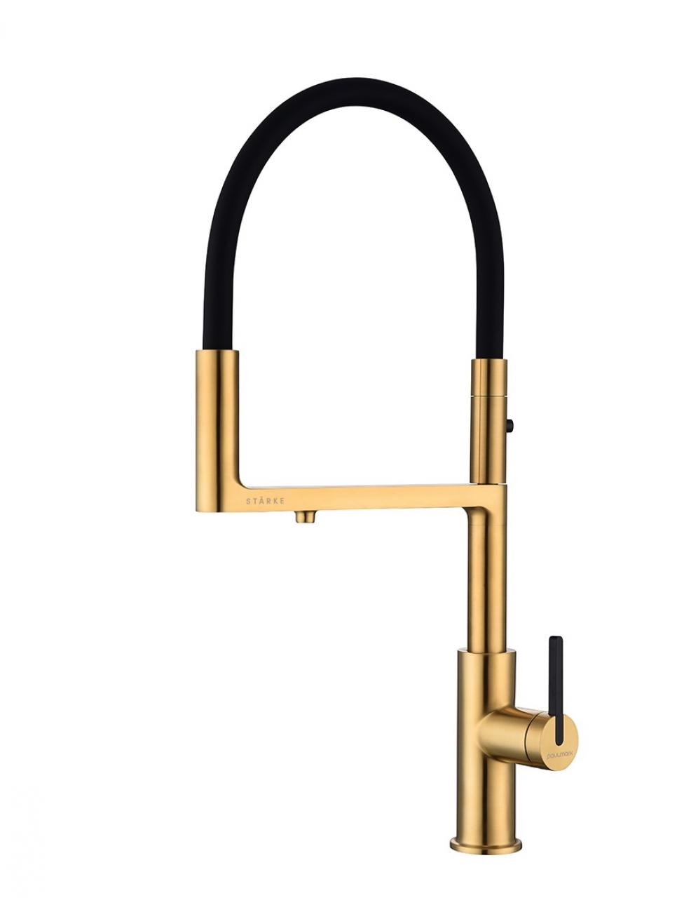 Смеситель для кухни Paulmark Tornado To213402-BG брашированное золото