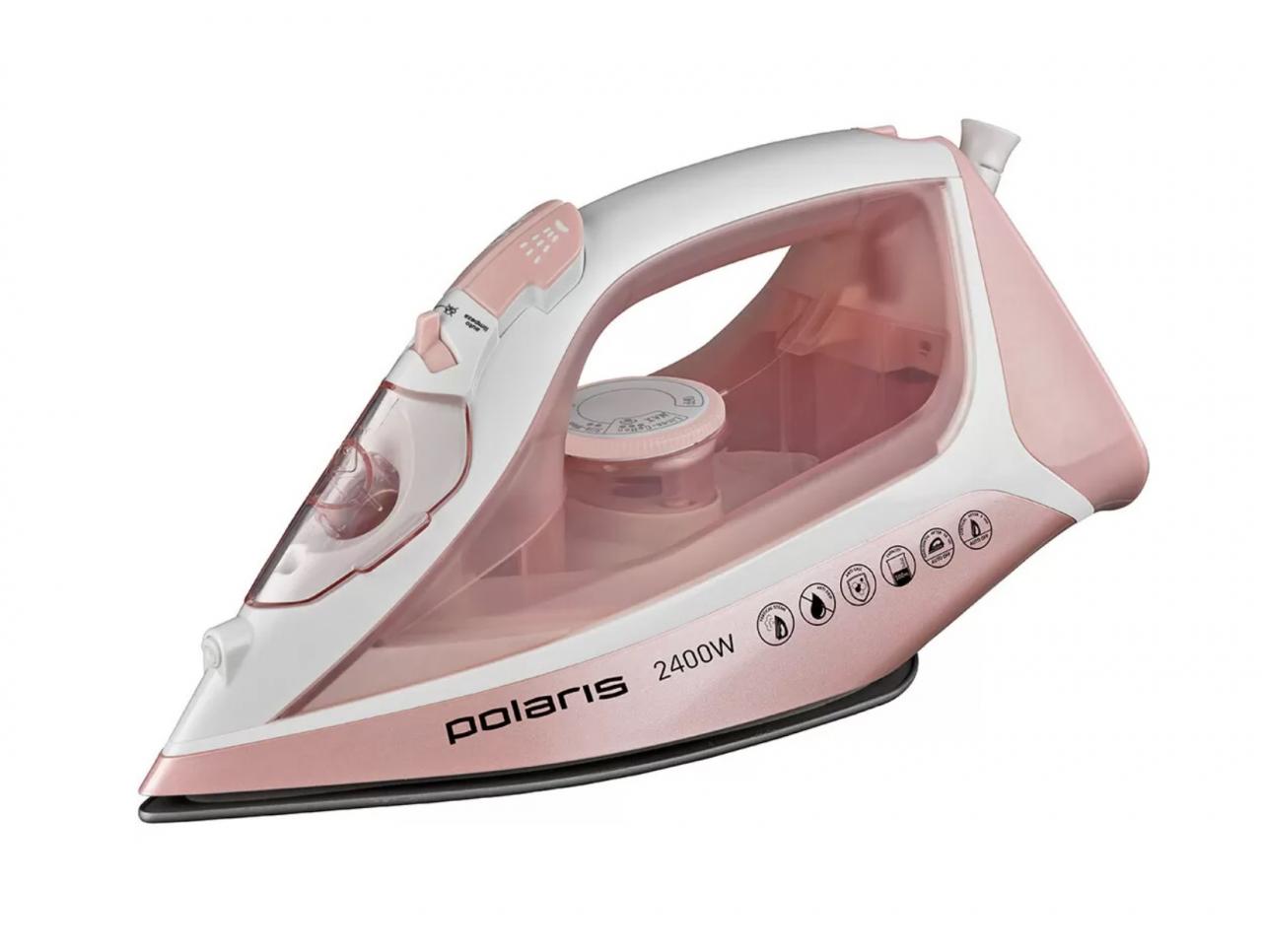 Утюг Polaris PIR2497AK белый/розовый