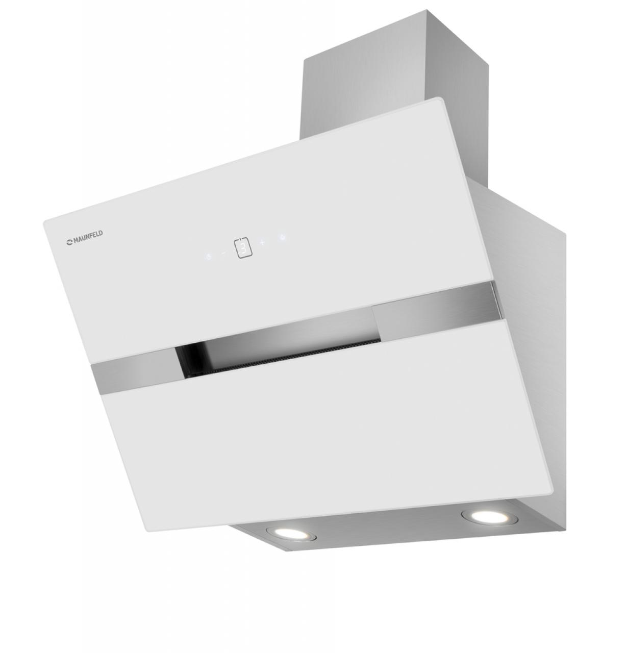 Вытяжка Maunfeld Mersey 60 нержавеющая сталь/белое стекло