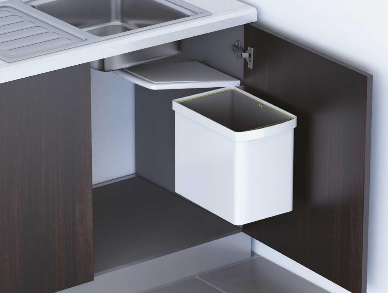 Ведро для мусора 16л ALVEUS ALBIO белый