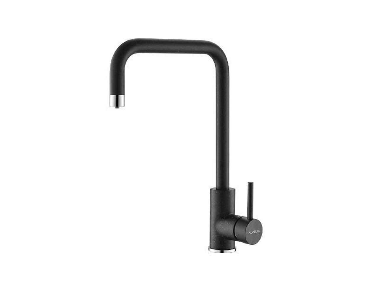 Смеситель для раковины с фильтром для питьевой воды ALVEUS DUAL G91 CARBON черный