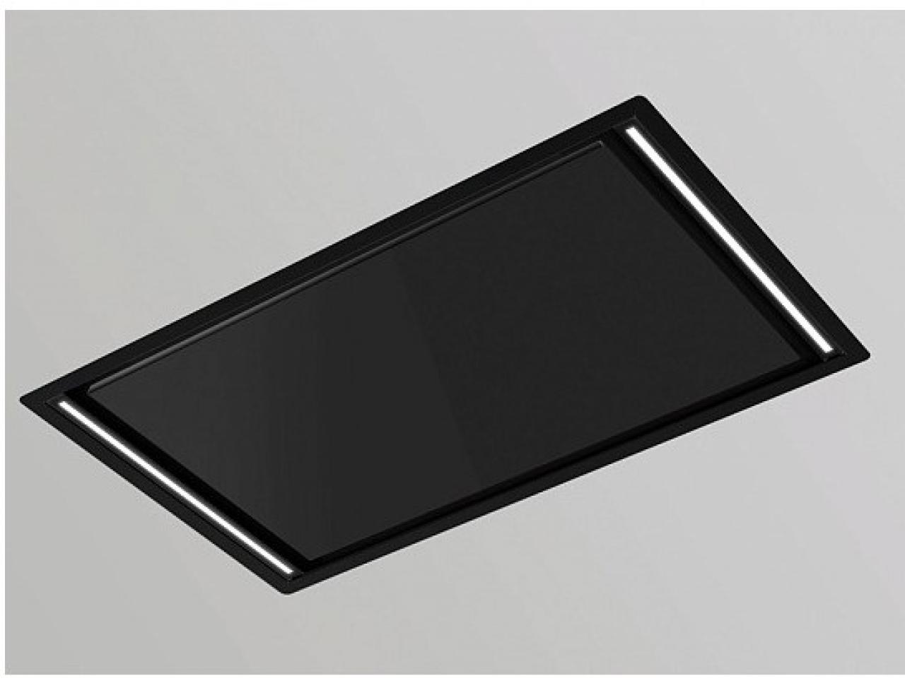 Вытяжка встраиваемая Pando E-297/1200X560 CRISTAL NEGRO V.1130 ECO черная сатиновая эмаль