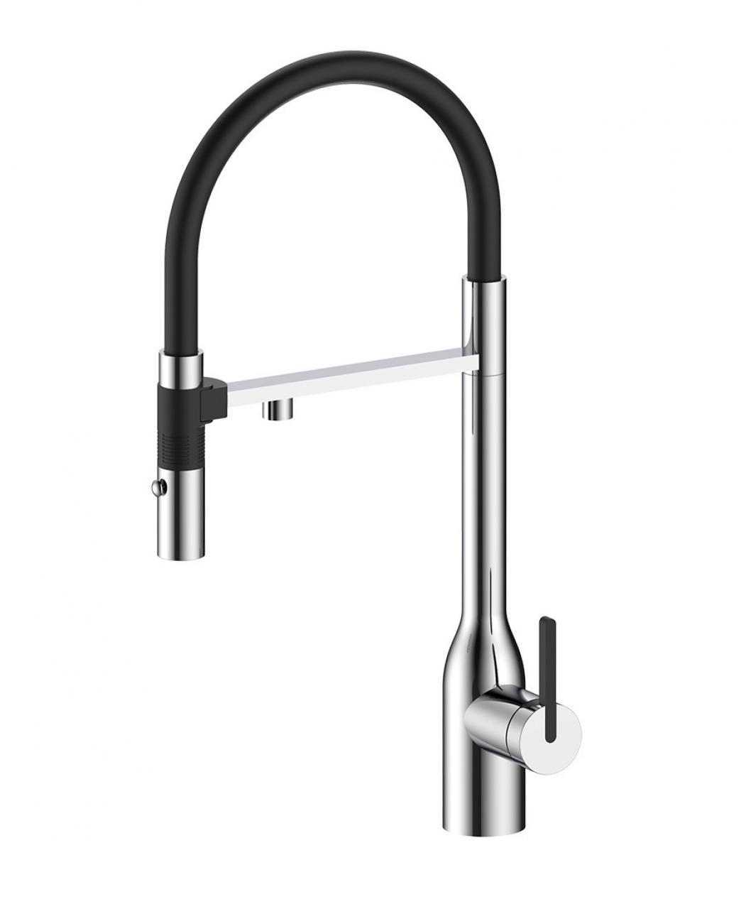 Смеситель кухонный Paulmark Magneto One (Ma213188-BS) брашированная сталь