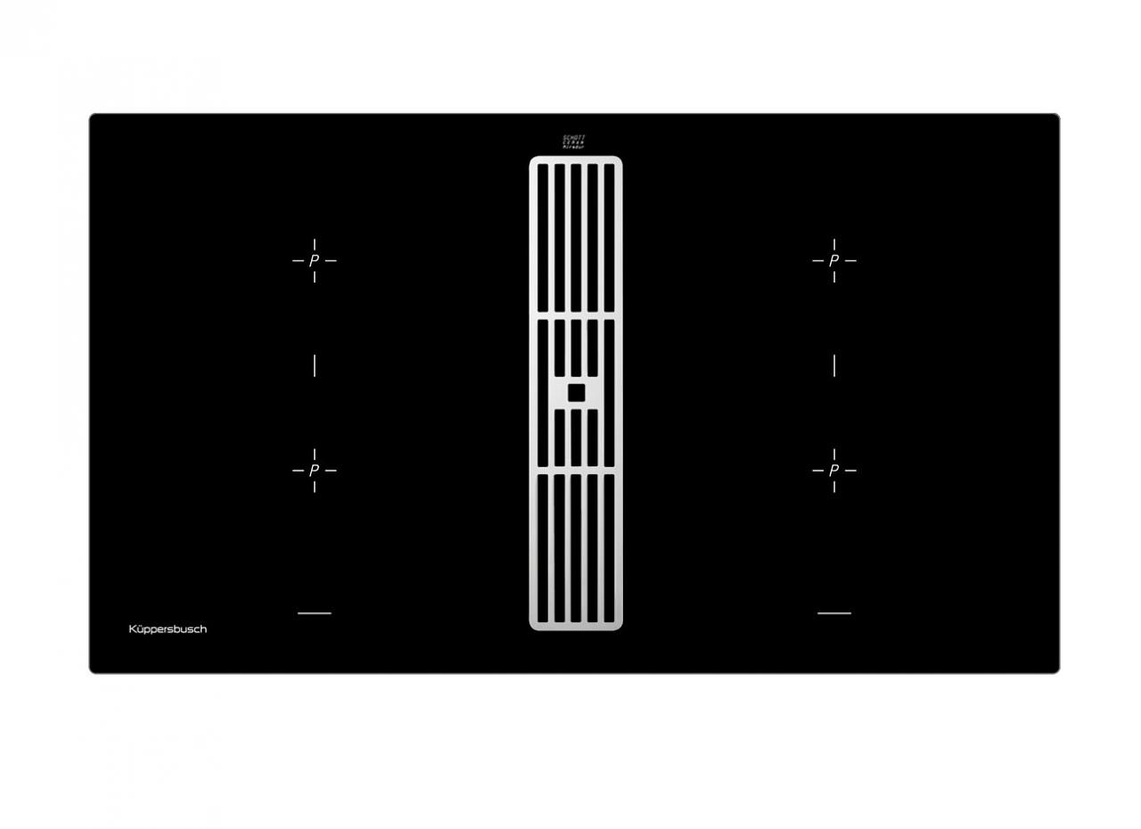 Варочная поверхность с вытяжкой Kuppersbusch KMI 8590.0 SR Silver Chrome