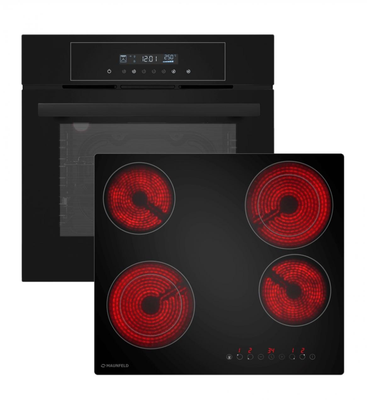 Комплект Maunfeld Bergen (духовой шкаф AEOD6063B + варочная панель AVCE594D2BK)