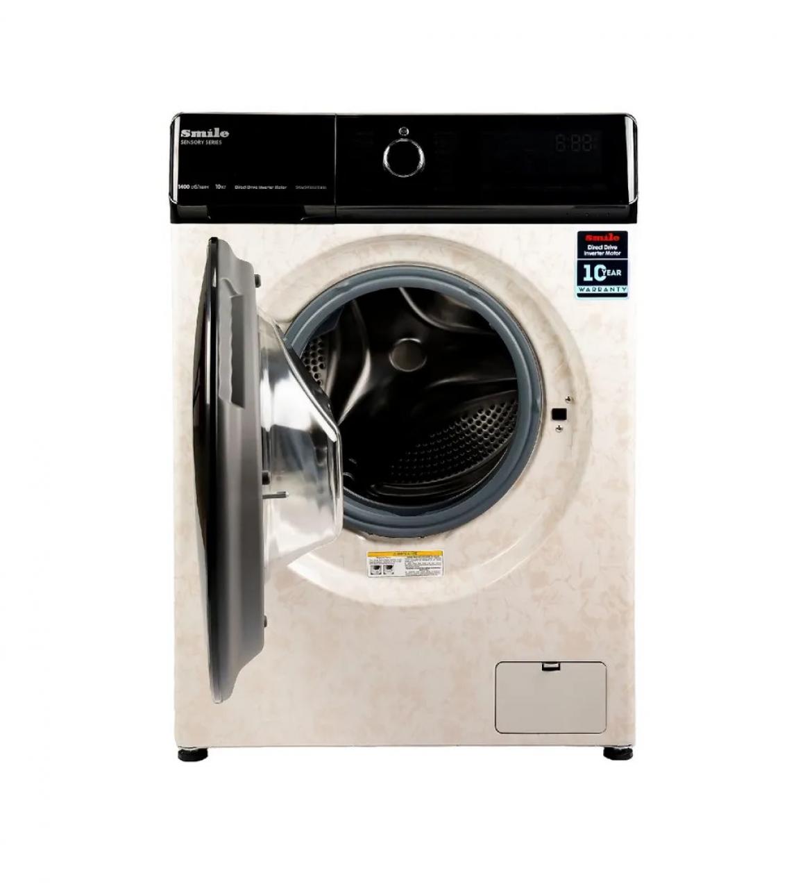 Стиральная машина SMILE SWMSW10MB1400 бежевый мрамор/черный