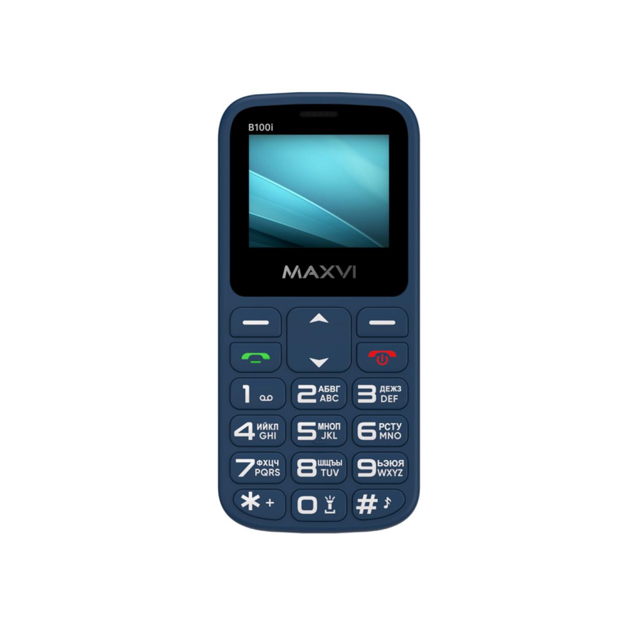 Сотовый телефон Maxvi B100i blue