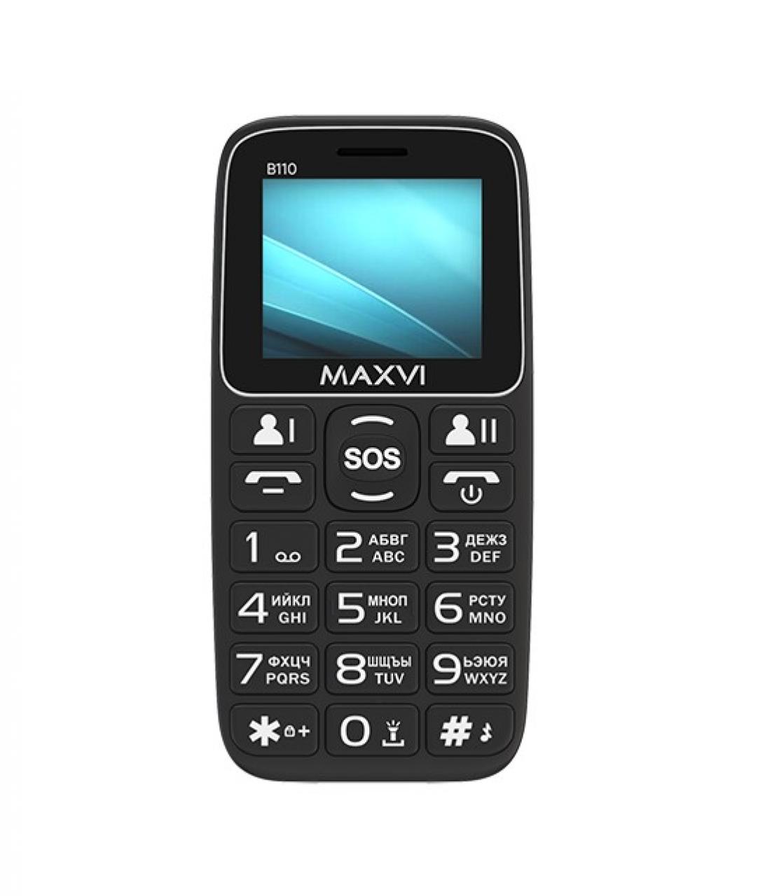 Сотовый телефон Maxvi B110 Black