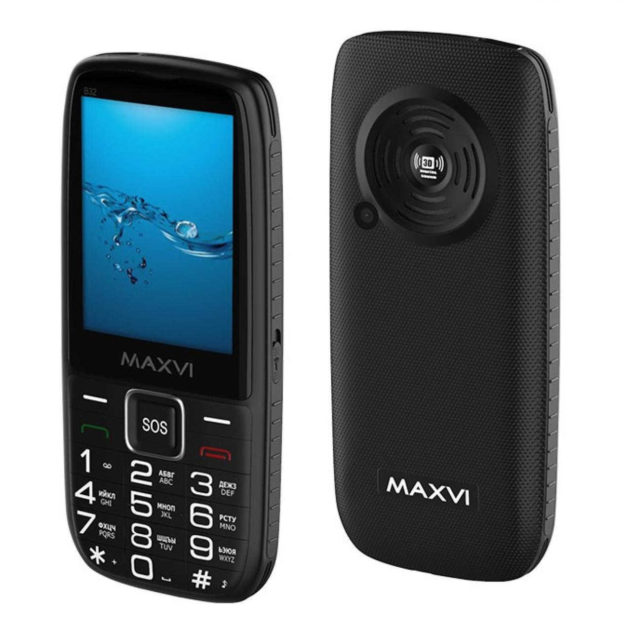 Мобильный телефон Maxvi B32 черный
