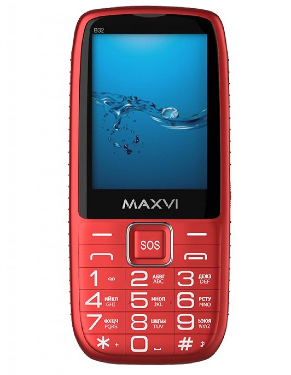 Мобильный телефон MAXVI B32 красный