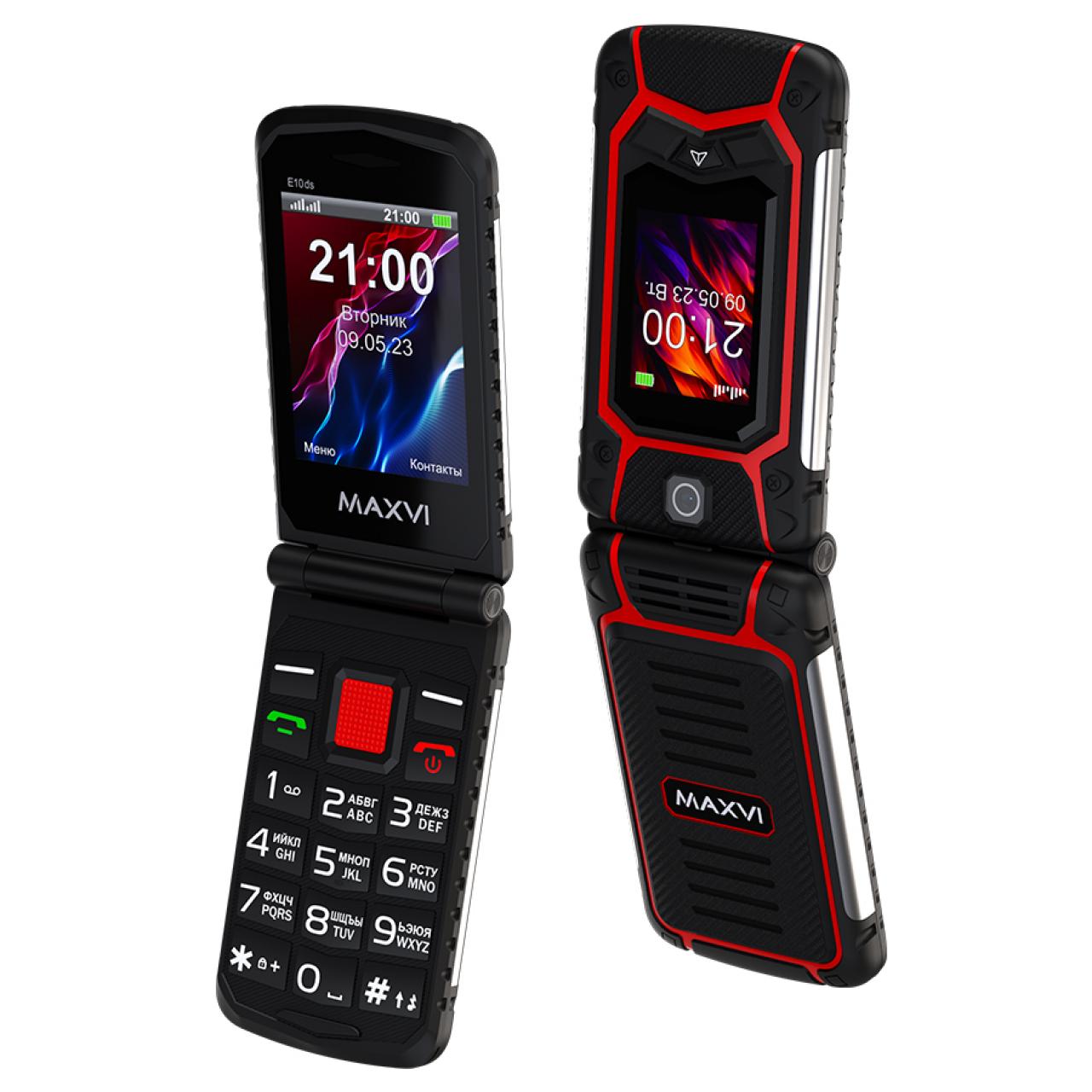 Сотовый телефон Maxvi E10ds red