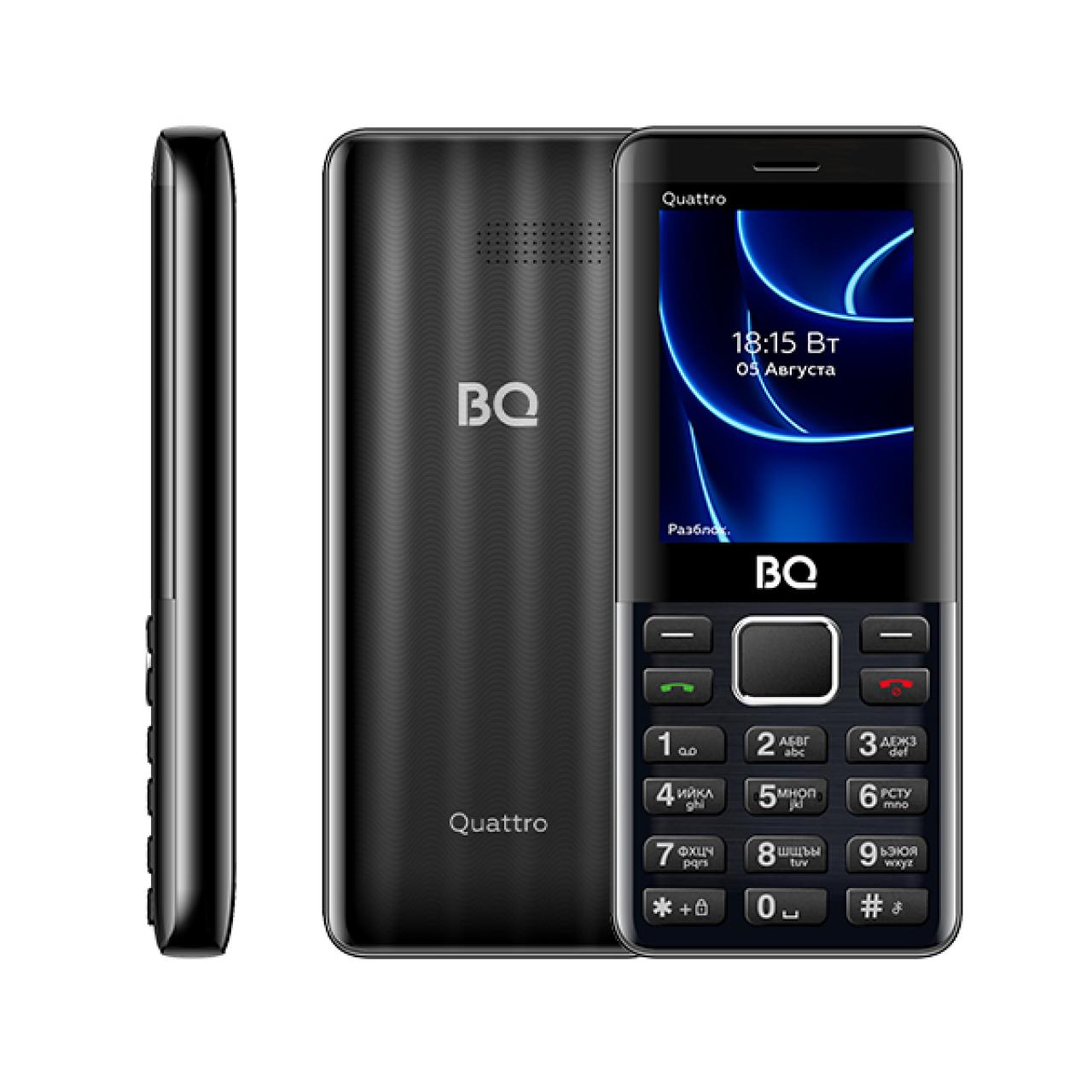 Кнопочный мобильный телефон BQ 2453 Quattro Black
