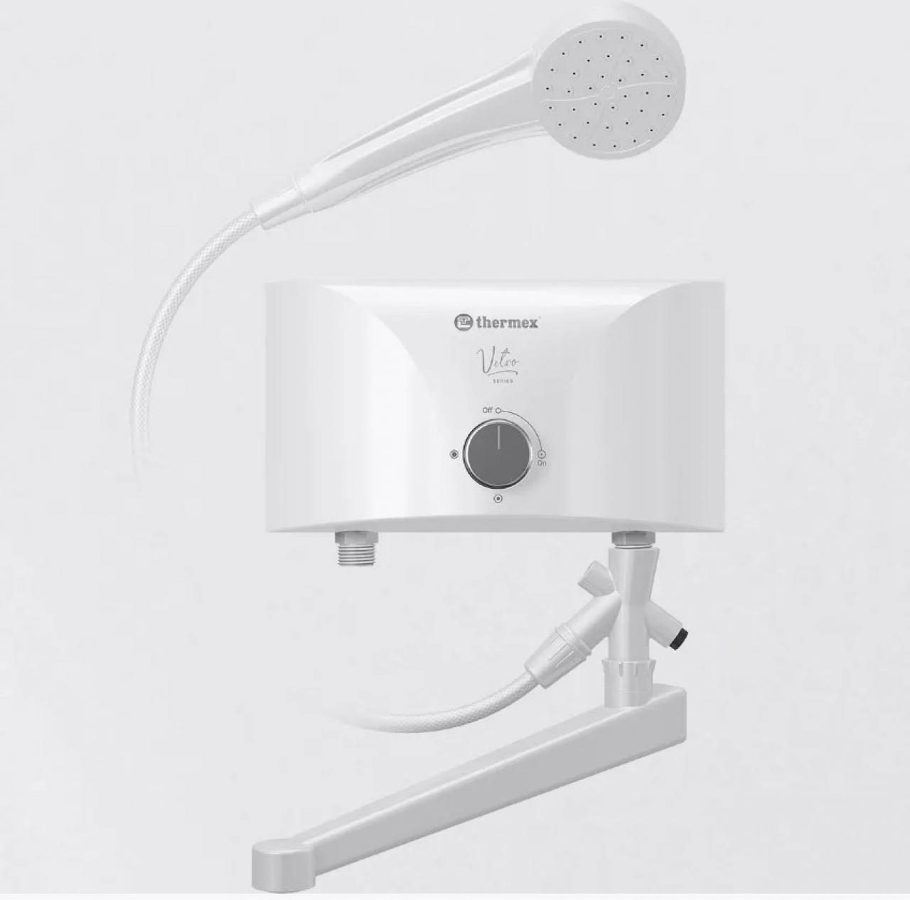 Электроводонагреватель проточный THERMEX Vetro 6500 combi