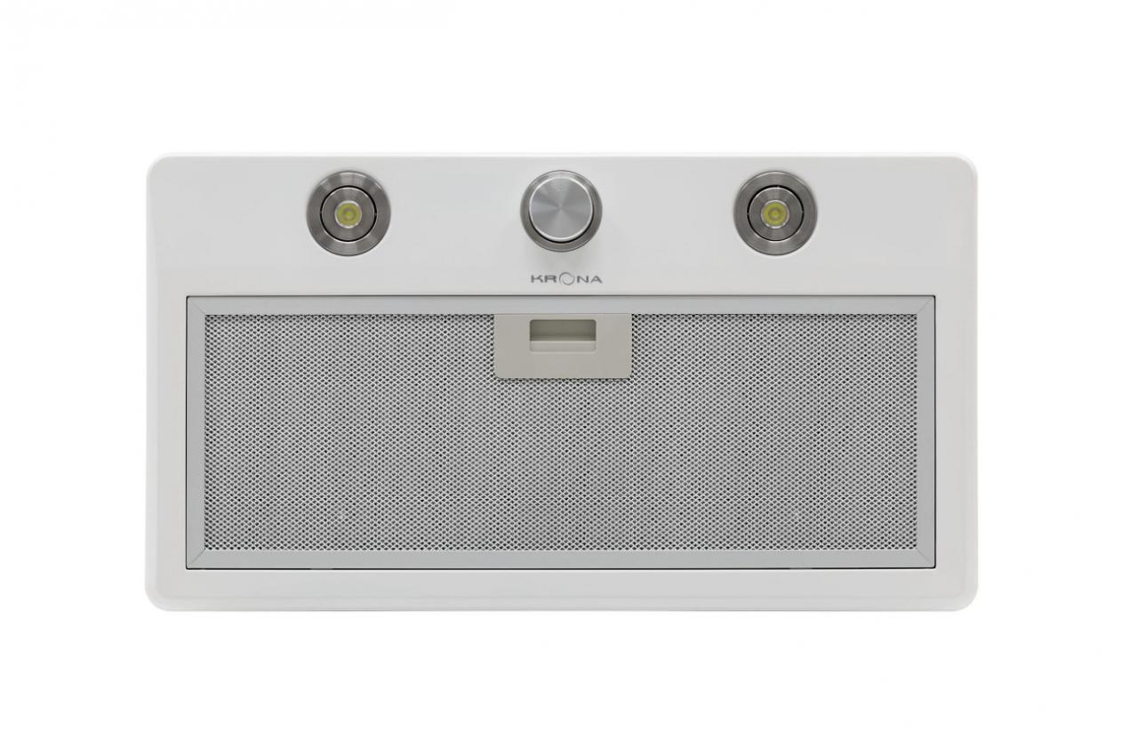 Вытяжка кухонная 60 см полновстраиваемая KRONA SVEN 600 white one knob (KRHD242)