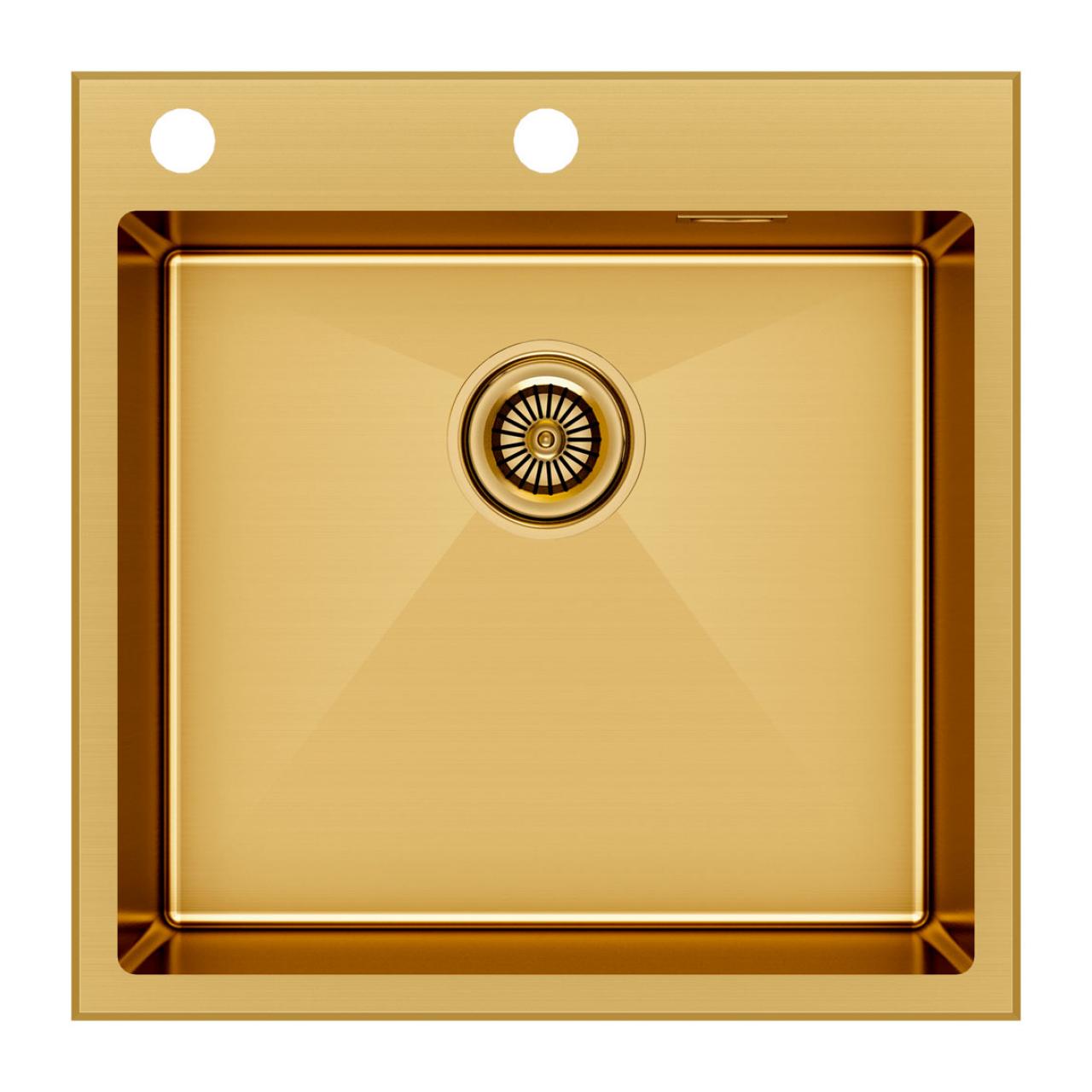 Мойка кухонная Paulmark KRONER-EDGE 51 (PM775151-BG) брашированное золото
