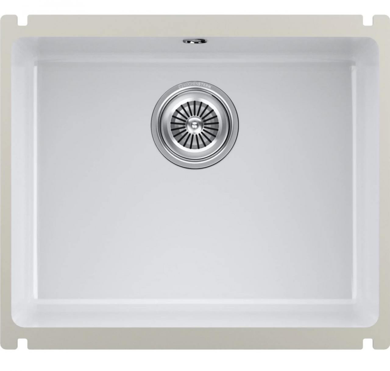 Мойка кухонная KUCHENSTERN SUBKERAM 60 (301KW30) кристальный белый