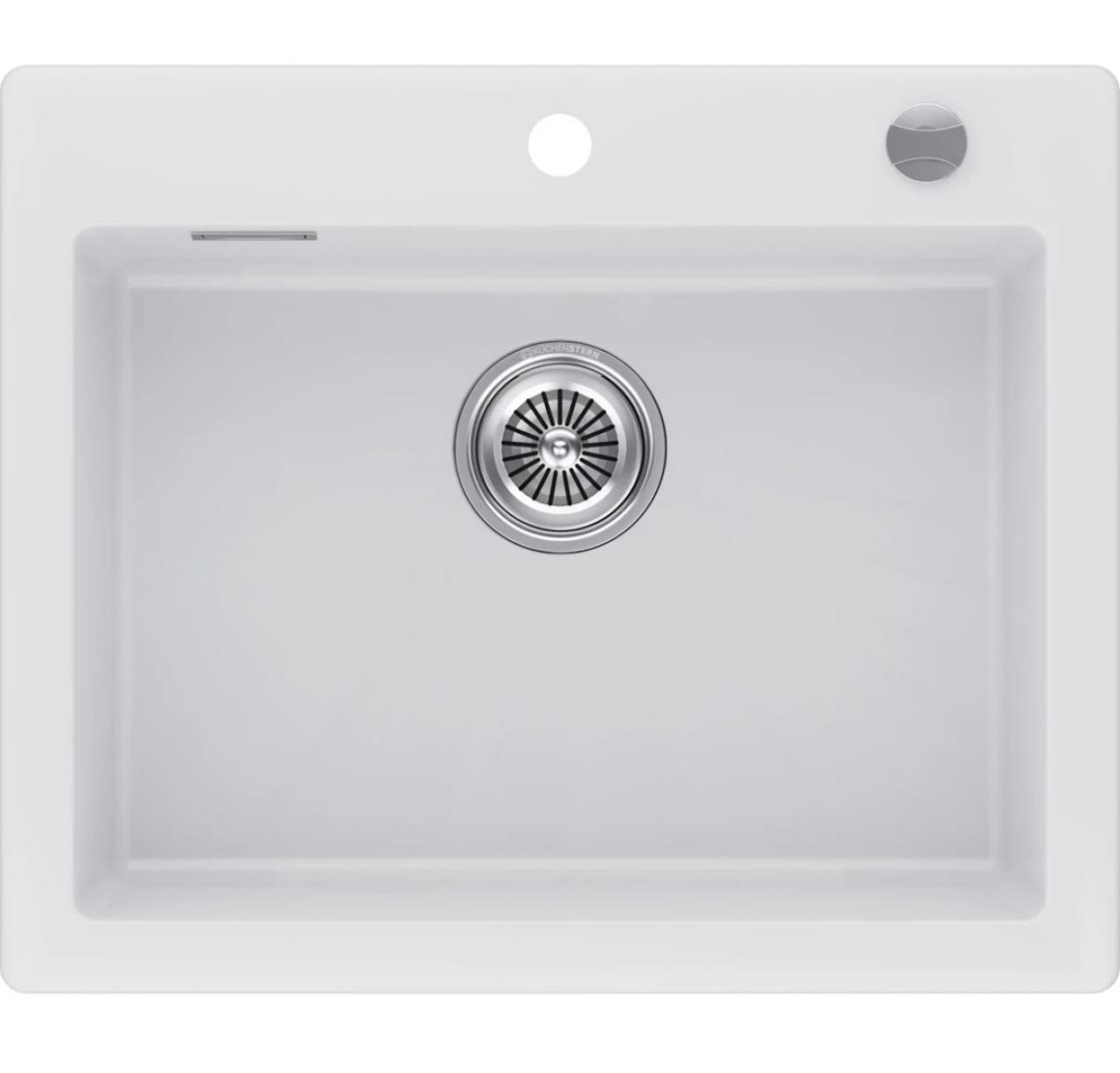 Мойка кухонная KUCHENSTERN TOPKERAM 60 (302KW30) кристальный белый