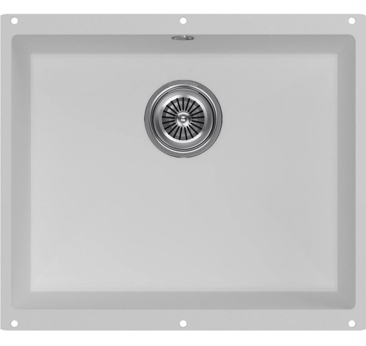 Мойка кухонная KUCHENSTERN UNDER 60 (101WH10) белый