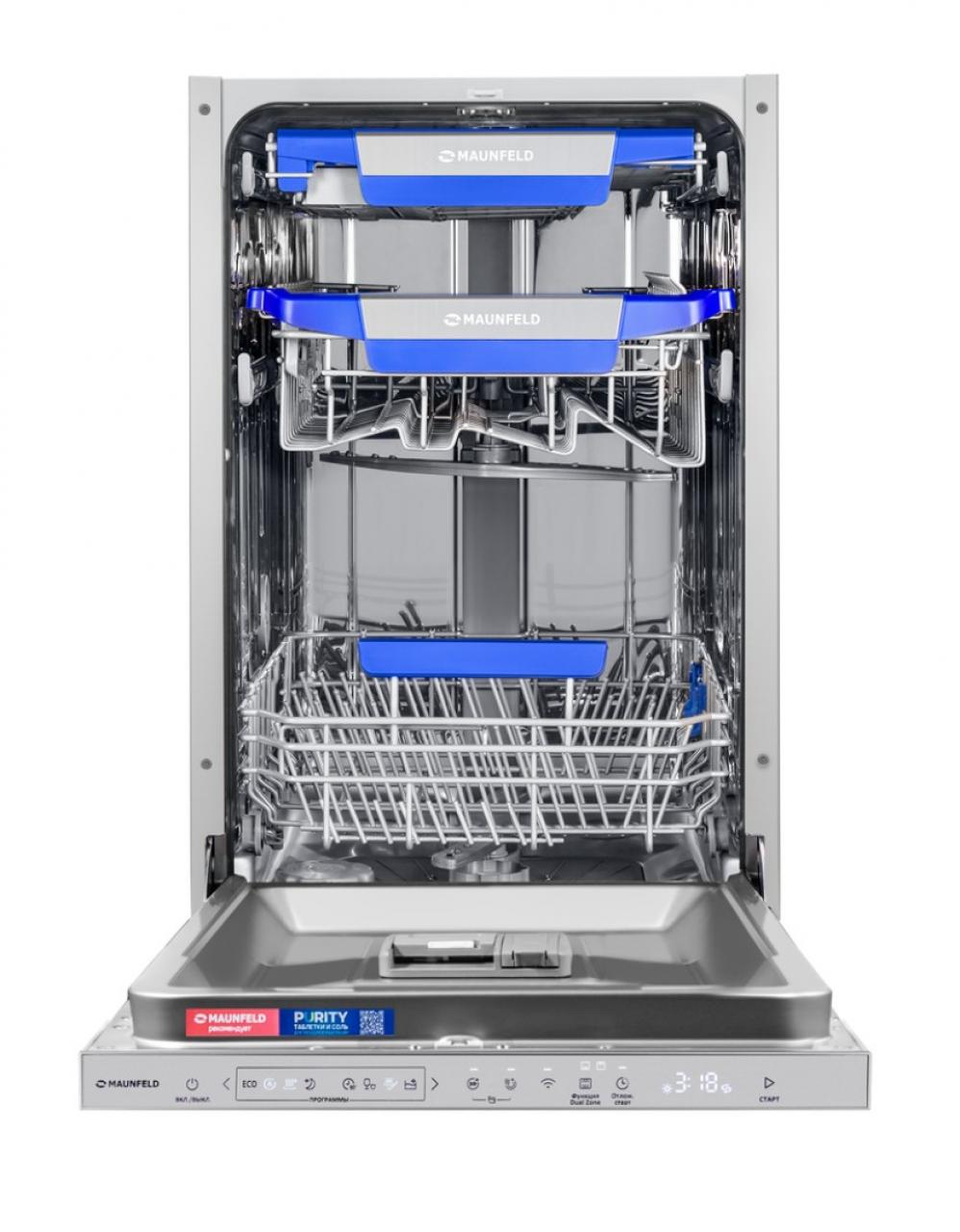Посудомоечная машина встраиваемая Maunfeld MLP45330T Smart Beam Inverter Wi-Fi