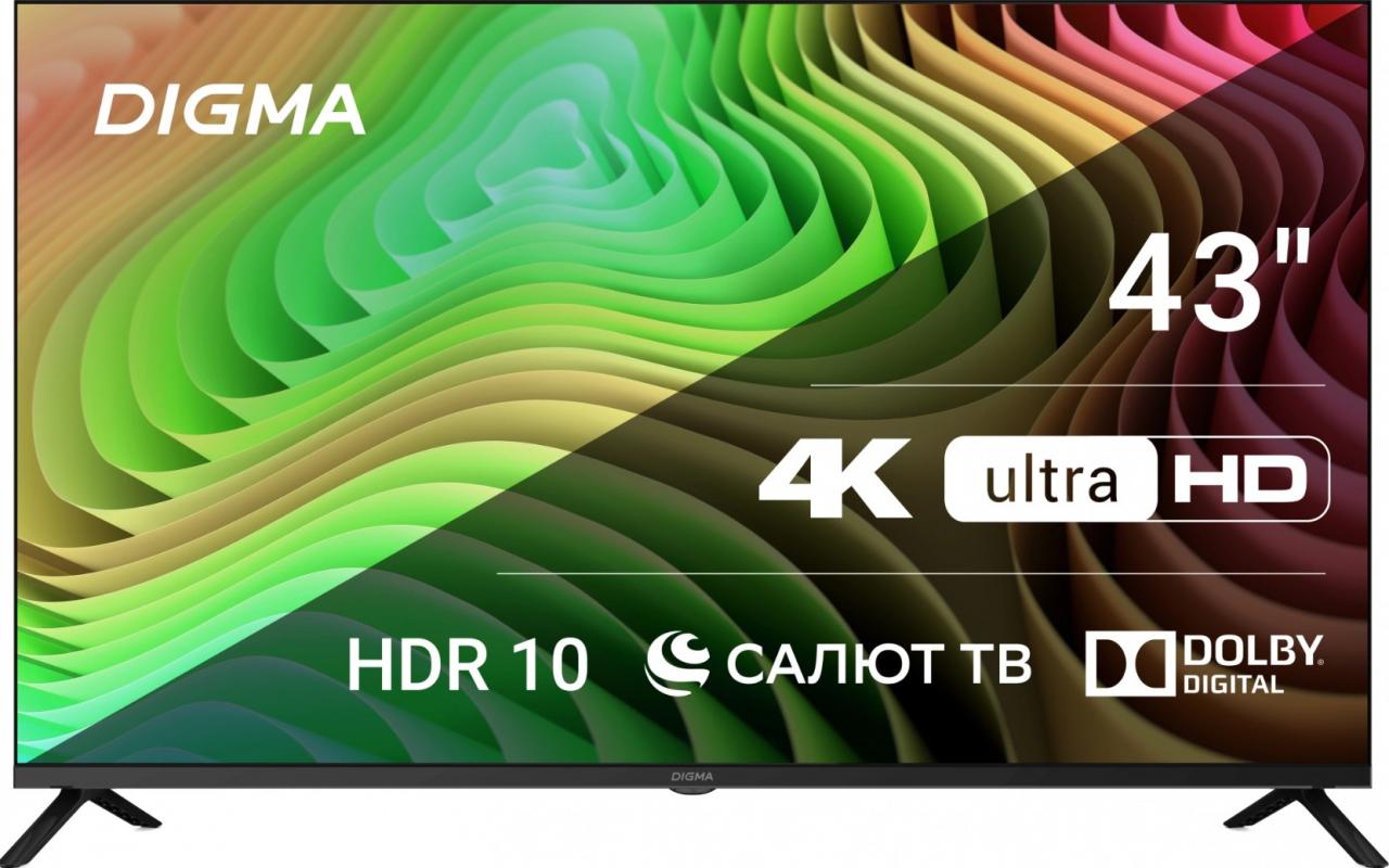 LED-телевизор Digma Салют ТВ DM-LED43UBB40 43" черный