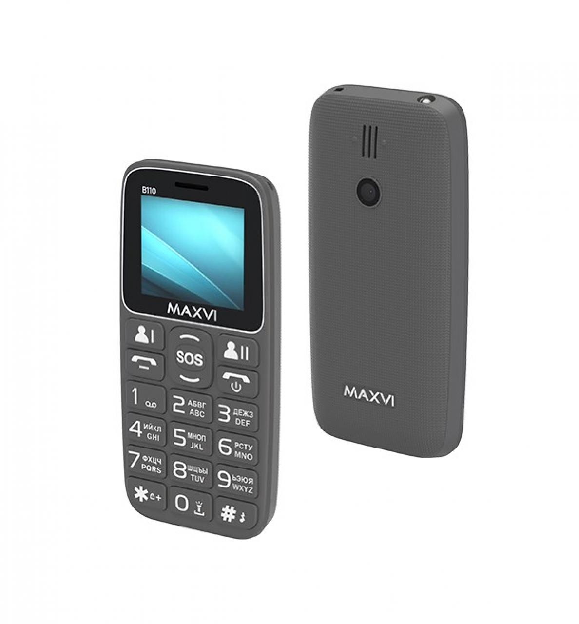 Сотовый телефон Maxvi B110 grey