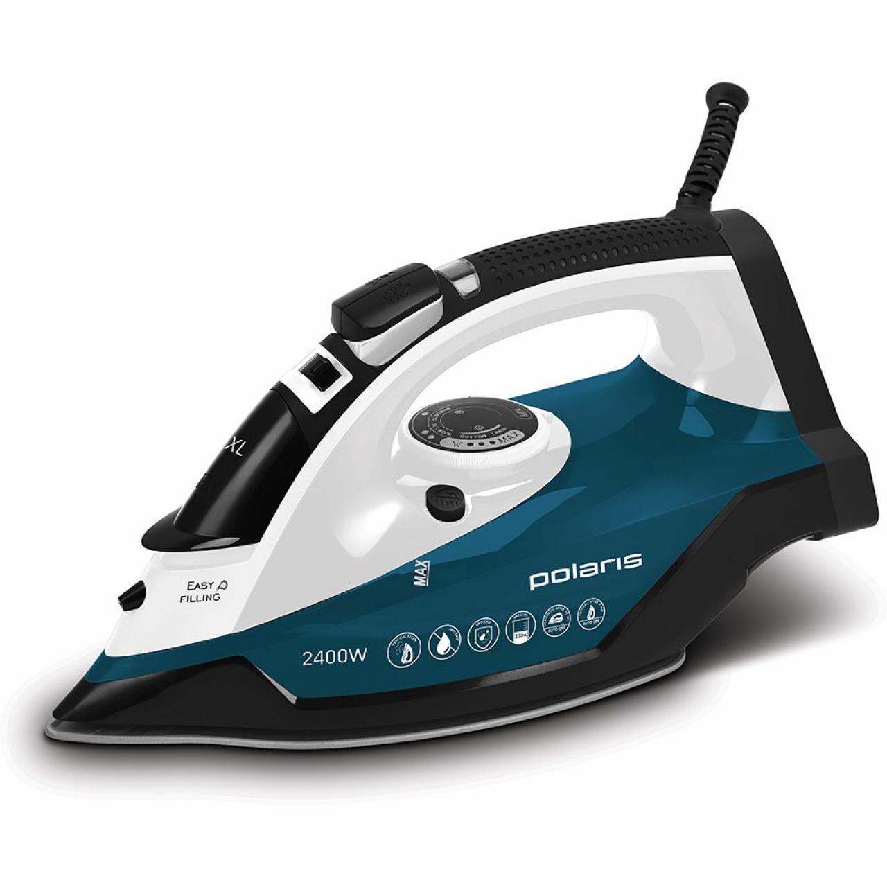 Утюг Polaris PIR 2420AK белый/бирюзовый