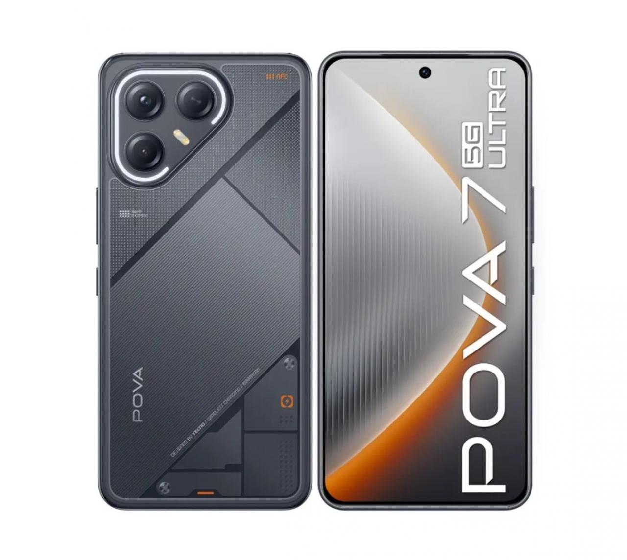 Смартфон TECNO POVA 7 Ultra 5G Ростест (EAC) 8/256 ГБ черный RU