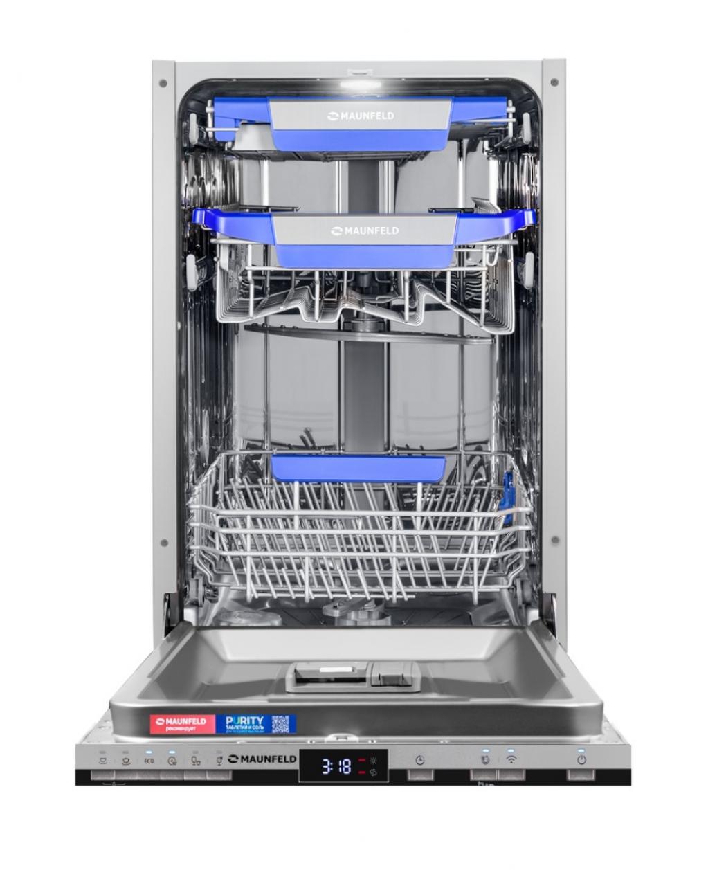 Посудомоечная машина встраиваемая MAUNFELD MLP45230 Light Beam Inverter Wi-Fi